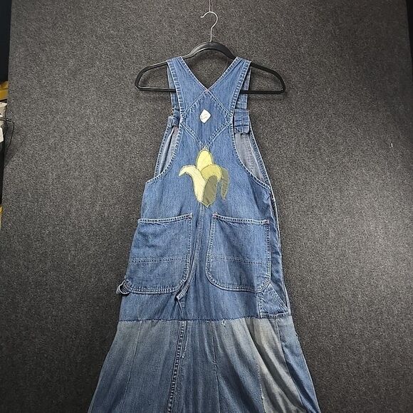 Big Mac Pieced Denim Jumper Bib Overall Dress - Picture 8 of 12
